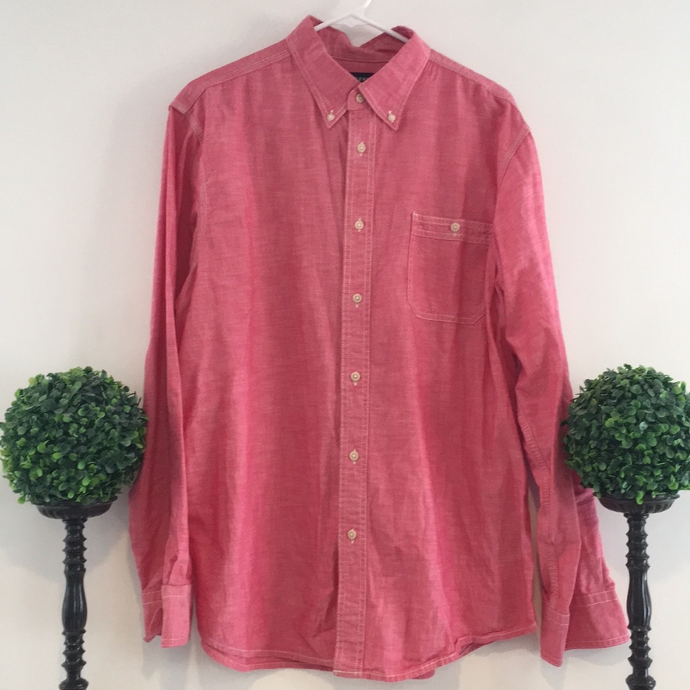 Lands End red button down